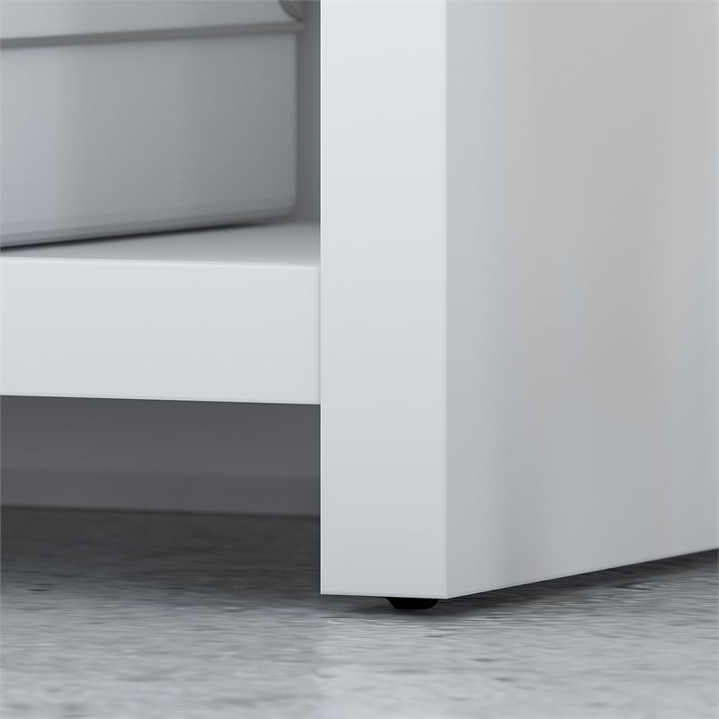Pemberly Row 56W Craft Table in Pure White - Engineered Wood
