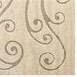 Pemberly Row Modern 8' x 10' Scrolling Vine Shag Area Rug in Cream
