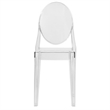 Pemberly Row Contemporary Acrylic Dining Chair in Clear Set of 2