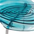 Pemberley Row Polycarbonate Blue Dining Chair Set of 2 Rectangular Ripple Design 31.5