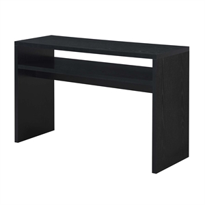 Pemberly Row Modern Deluxe Console Table in Black Wood Finish