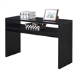 Pemberly Row Modern Deluxe Console Table in Black Wood Finish