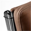 Pemberly Row High Back Faux Leather Executive Office Chair in Saddle Tan
