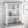 Pemberly Row Tall Hutch Organizer in Shiplap Gray/White - Engineered Wood