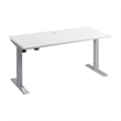 Pemberly Row 60W Adjustable Standing Desk in White - Engineered Wood