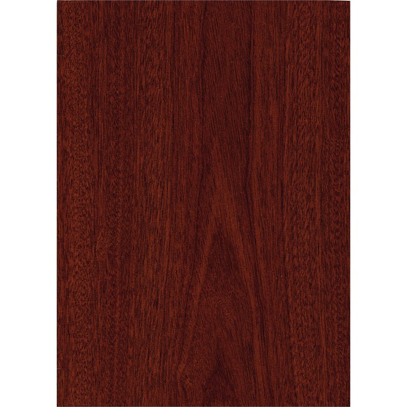 Pemberly Row 36W 5 Shelf Bookcase with Doors in Mahogany - Engineered Wood