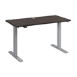 Pemberly Row 48W Adjustable Standing Desk in Storm Gray - Engineered Wood