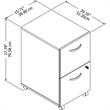 Pemberly Row 2 Drawer Mobile File Cabinet in Pure White - Engineered Wood