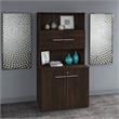 Pemberly Row Tall Storage Cabinet with Doors in Black Walnut - Engineered Wood