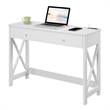 Pemberly Row 42-Inch Desk with Charging Station in White Wood