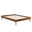 Pemberly Row Full MDF Wood and Rubberwood Platform Bed Frame in Walnut