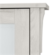 Pemberly Row Engineered Wood Bathroom Medicine Cabinet with Mirror - Linen White