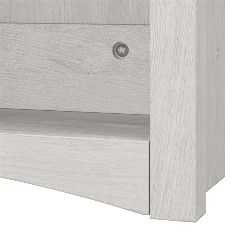 Pemberly Row Engineered Wood Bathroom Medicine Cabinet with Mirror - Linen White