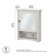Pemberly Row Engineered Wood Bathroom Medicine Cabinet with Mirror - Linen White