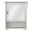 Pemberly Row Engineered Wood Bathroom Medicine Cabinet with Mirror - Linen White