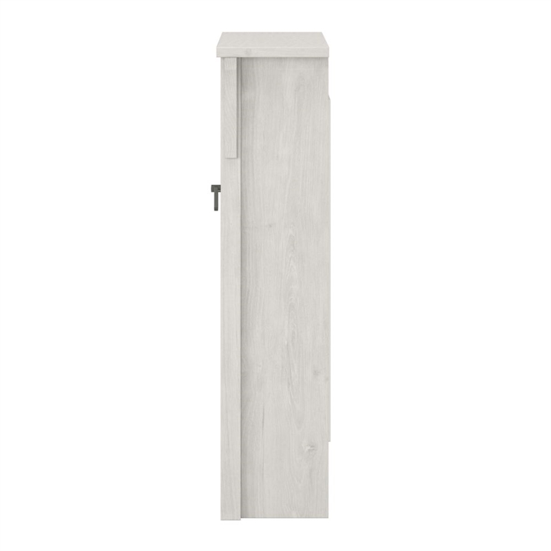 Pemberly Row Engineered Wood Bathroom Medicine Cabinet with Mirror - Linen White