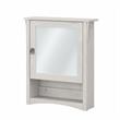Pemberly Row Engineered Wood Bathroom Medicine Cabinet with Mirror - Linen White