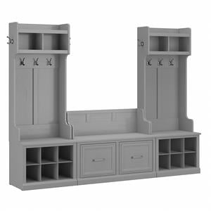 Pemberly Row Entryway Storage Set with Doors in Gray - Engineered Wood