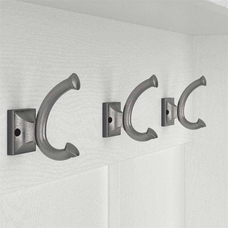 Pemberly Row Entryway Storage Set with Doors in White Ash - Engineered Wood