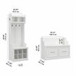 Pemberly Row Entryway Storage Set with Doors in White Ash - Engineered Wood