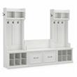 Pemberly Row Entryway Storage Set with Doors in White Ash - Engineered Wood