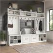 Pemberly Row Full Entryway Storage Set with Doors in White Ash - Engineered Wood