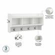 Pemberly Row Full Entryway Storage Set with Doors in White Ash - Engineered Wood