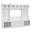 Pemberly Row Full Entryway Storage Set with Doors in White Ash - Engineered Wood