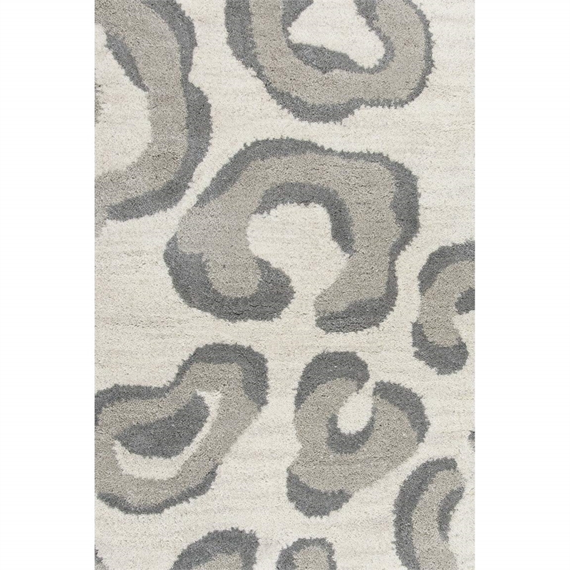 Pemberly Row 8' x 10' Animal/Cheetah Gray/Ivory Hand-Tufted Area Rug