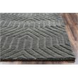 Pemberly Row Modern 5' x 8' Solid Dark Gray Hand Loomed Area Rug