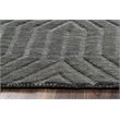 Pemberly Row Modern 5' x 8' Solid Dark Gray Hand Loomed Area Rug