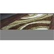Pemberly Row Modern 5' x 7' Stripe Multi/Ivory Tufted Area Rug