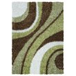 Pemberly Row Modern 5' x 7' Stripe Multi/Ivory Tufted Area Rug