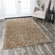 Pemberly Row Contemporary Contemporary 5' x 7' Solid Tan/Ivory Tufted Area Rug