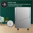Pemberly Row Modern LED Display Outdoor Refrigerator in White