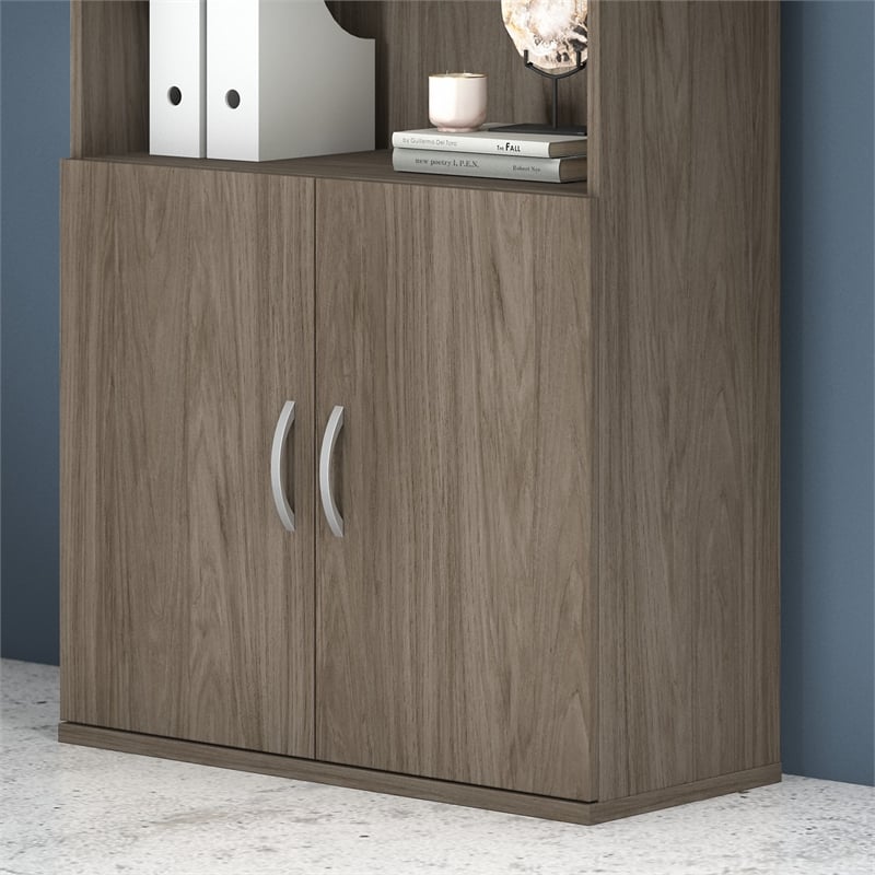 Pemberly Row Bookcase Door Kit in Modern Hickory - Engineered Wood