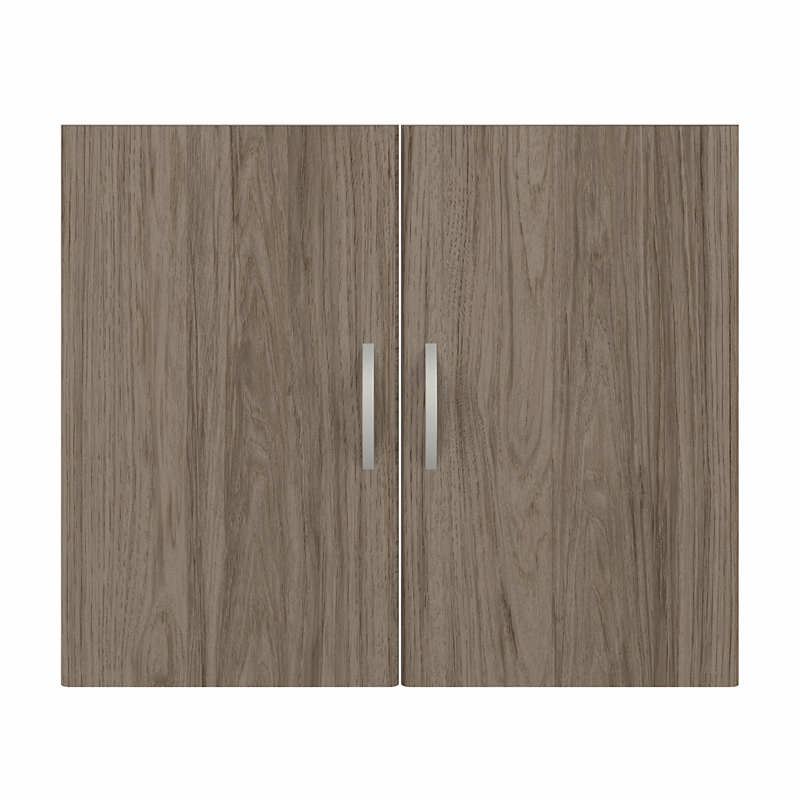 Pemberly Row Bookcase Door Kit in Modern Hickory - Engineered Wood