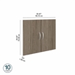 Pemberly Row Bookcase Door Kit in Modern Hickory - Engineered Wood