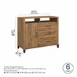 Pemberly Row 3 Drawer Dresser TV Stand in Fresh Walnut - Engineered Wood