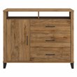 Pemberly Row 3 Drawer Dresser TV Stand in Fresh Walnut - Engineered Wood