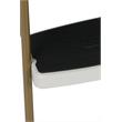 Pemberly Row Retro Chair + Step Stool with Flip-Up Seat in Gold and Cream