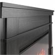 Pemberly Row Wide Mantel with Linear Electric Fireplace in Black Oak