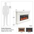 Pemberly Row Wide Mantel with Linear Electric Fireplace in Black Oak