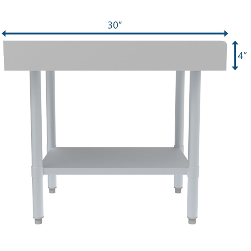 Pemberly Row 30x24 Heavy Duty 16-Gauge Stainless Steel Equipment Stand in Silver