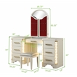 Pemberly Row Vanity Set with side LED lightning made with Wood in Beige