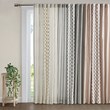 Pemberly Row Cotton Printed Window Panel with Chenille Stripe in Ivory