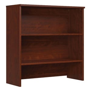 Pemberly Row Engineered Wood 36&quot x 36&quot Storage Hutch in Classic Cherry