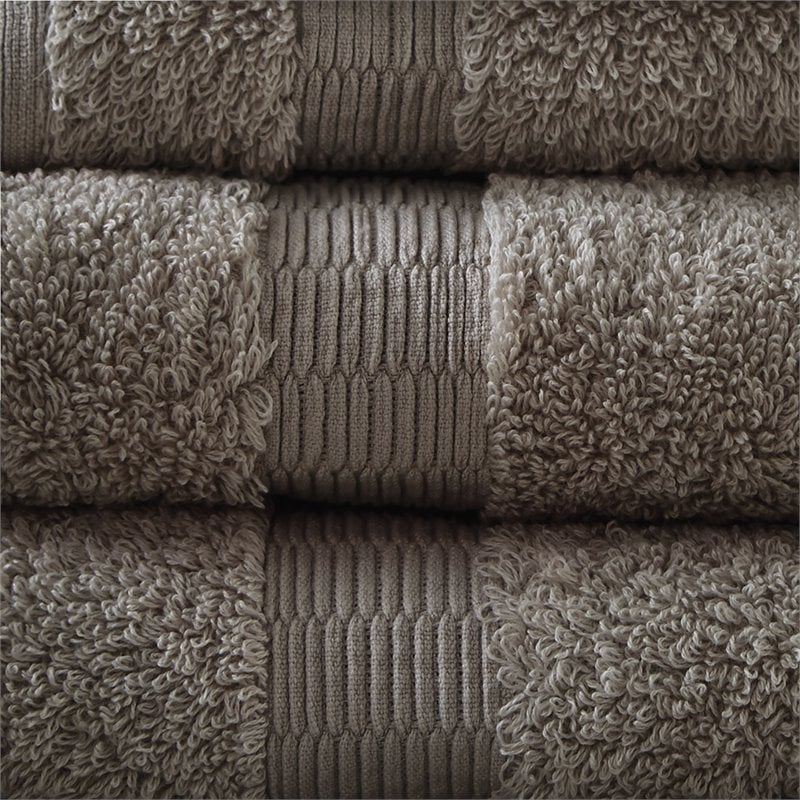 Pemberly Row 6-Piece Egyptian Cotton Towel Set in Taupe Brown