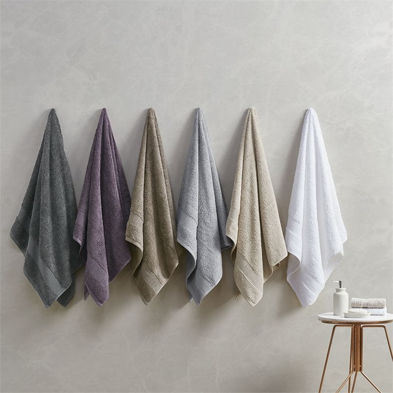 Pemberly Row 6-Piece Egyptian Cotton Towel Set in Taupe Brown