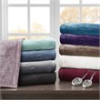 Pemberly Row Polyester Solid Microlight Heated Blanket in Mink Brown